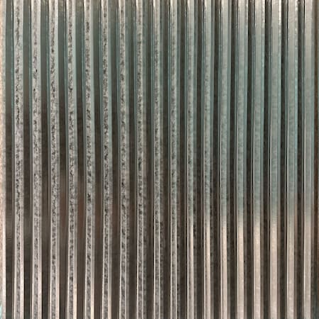 From Plain To Beautiful In Hours Channel Faux Tin Glue Up 4ft x 8ft Wainscoting Panels in Galvanized 96 Sq.ft, 3PK 126-561-CHAN-4X8-3P